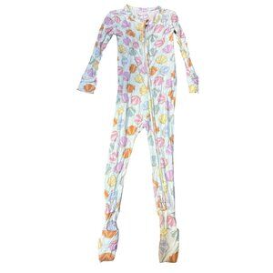 Posh Peanut 2T Baby Girls Footed Pajamas With Zipper Clamilla